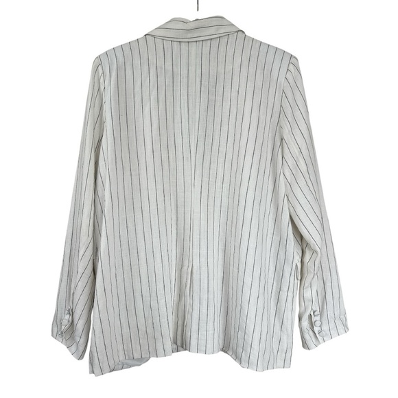 Altar’d State Linen Blend Pinstripe Blazer Size XL - Picture 2 of 5